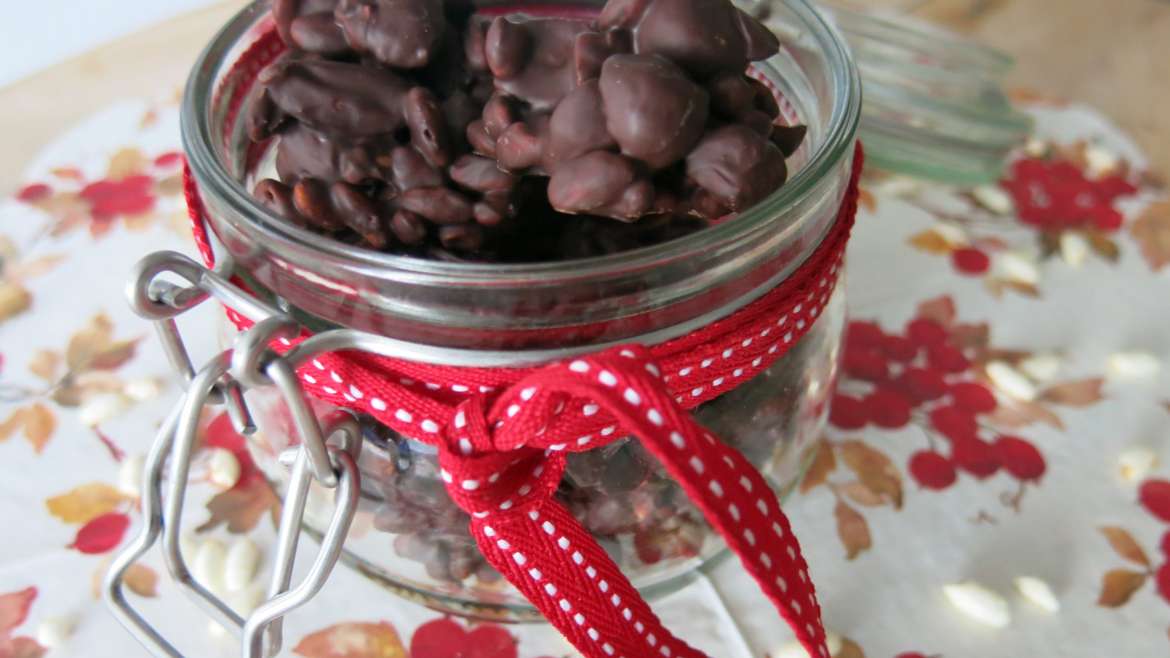 Rocas crujientes de chocolate
